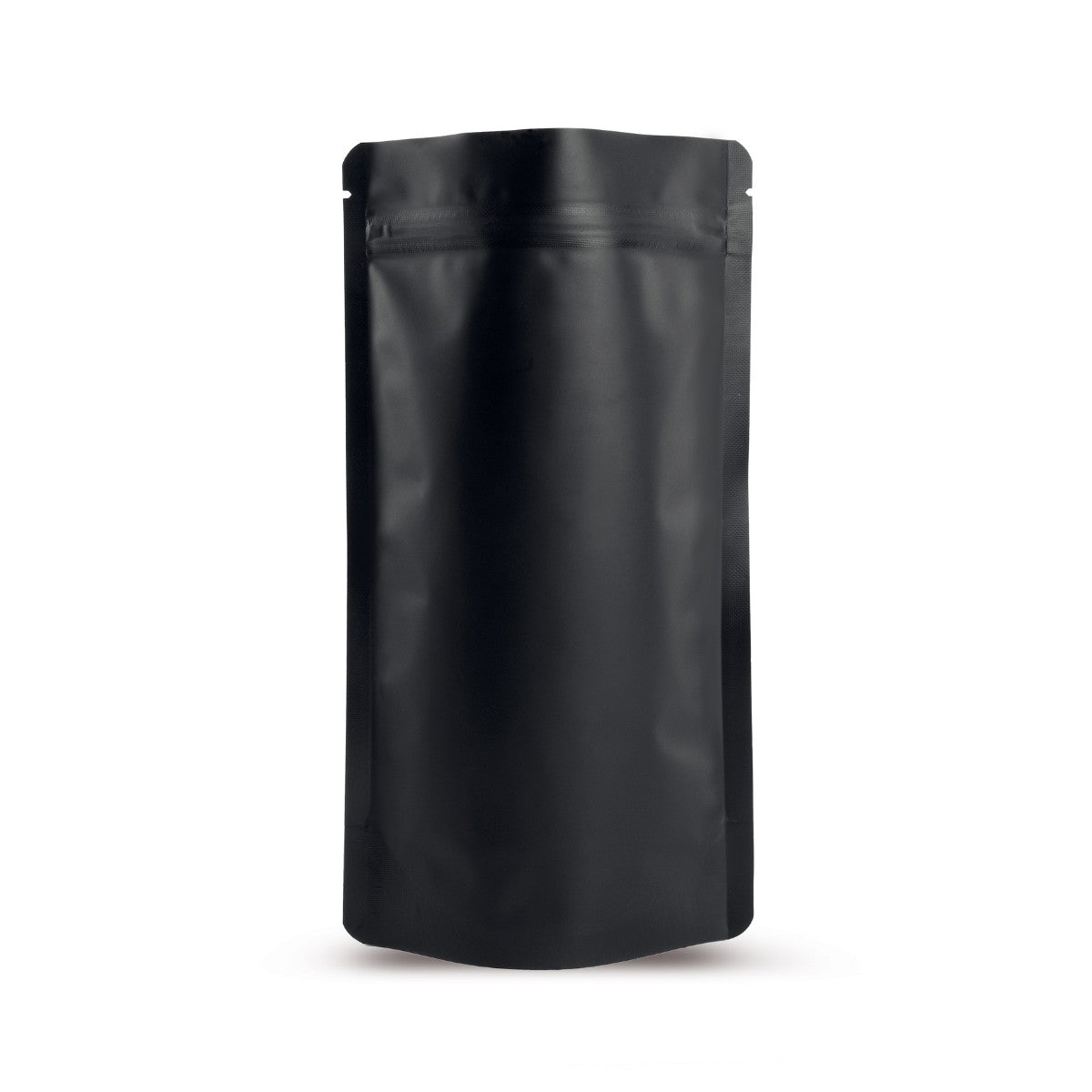 Doypack negro mate — vista principal directa del fabricante Elke Plastic