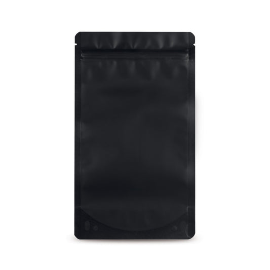 Doypack negro mate — vista de variantes de color para distintas estéticas de marca