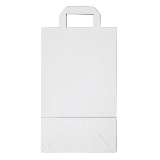 Bolsa de papel blanca — vista de variantes de color para distintas estéticas de marca