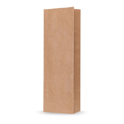 Bolsa de fondo cuadrado kraft natural — vista principal directa del fabricante Elke Plastic