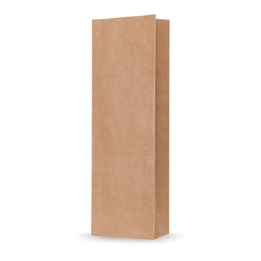 Bolsa de fondo cuadrado kraft natural — vista principal directa del fabricante Elke Plastic
