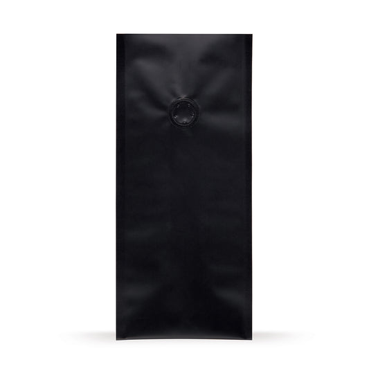 Bolsa de café negra — vista principal directa del fabricante Elke Plastic