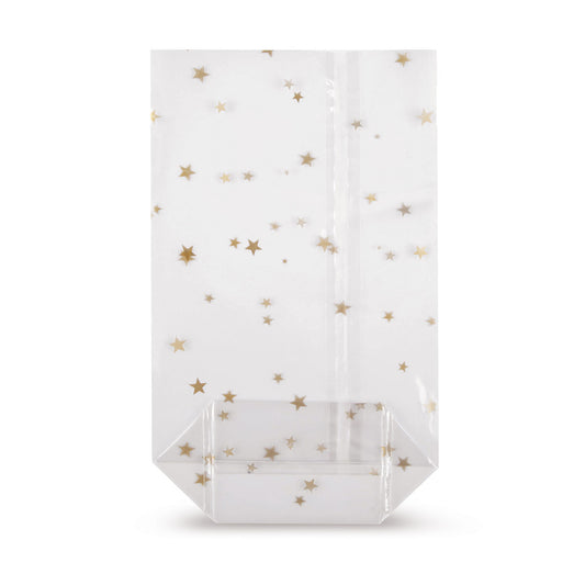 Bolsa de fondo cruzado con costura sellada e impresión a doble cara estrella de Navidad 30 µm — vista principal directa del fabricante Elke Plastic