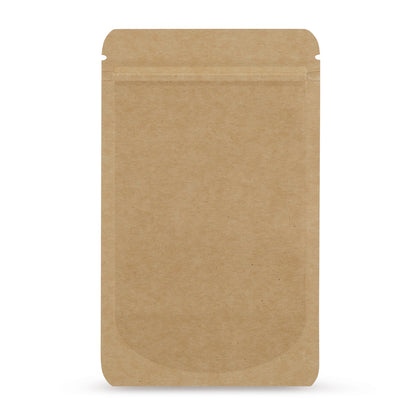 Doypack papel kraft — vista principal de la bolsa con estética de papel kraft del fabricante Elke Plastic