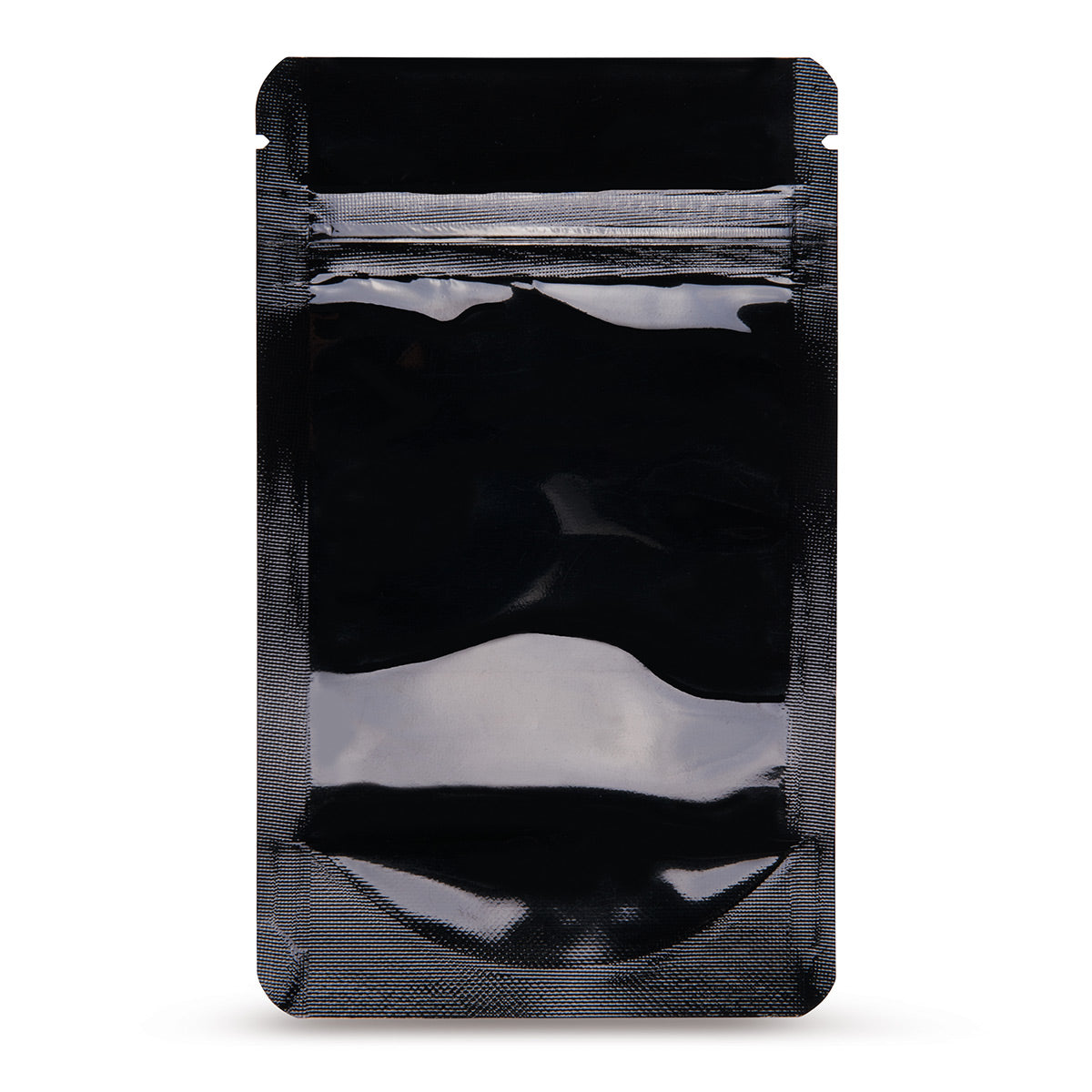 Doypack negro — vista principal directa del fabricante Elke Plastic