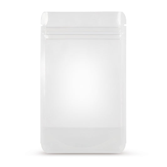 Doypack transparente — vista detallada del material y de la calidad de fabricación