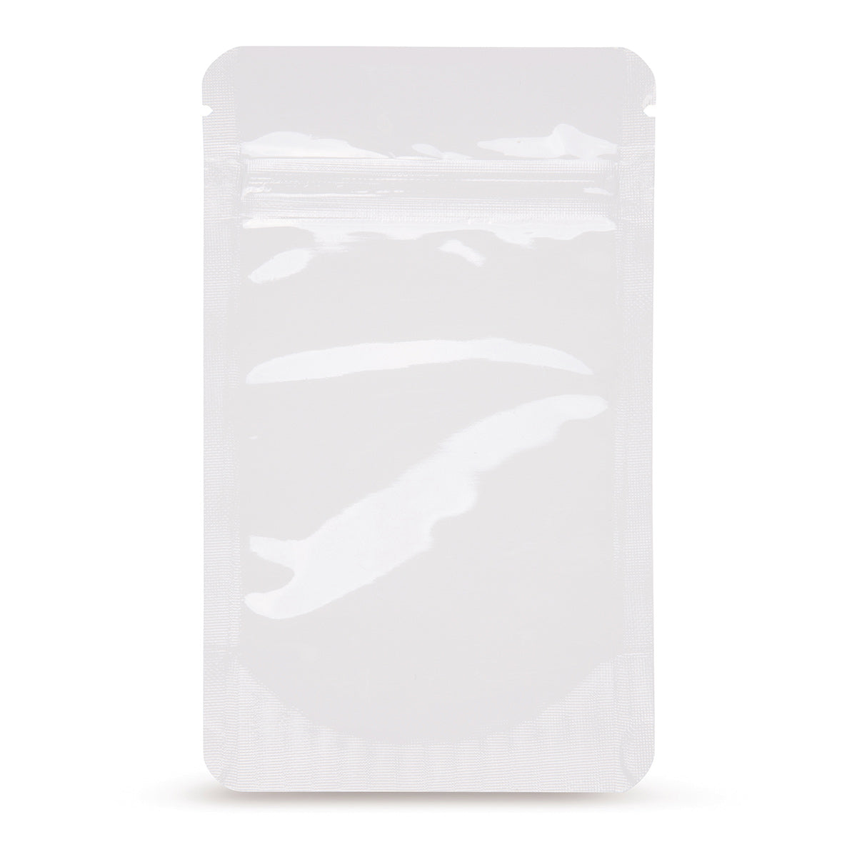 Doypack blanco — vista principal directa del fabricante Elke Plastic
